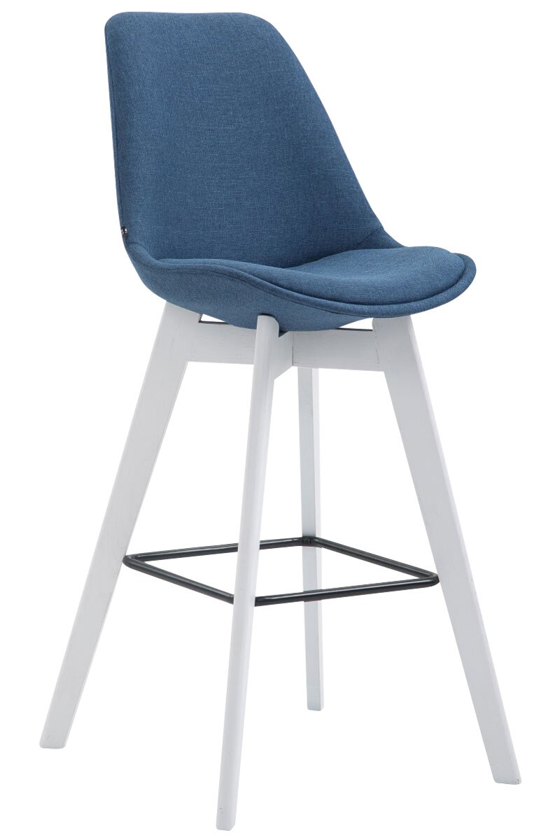 CLP Barhocker METZ mit Stoffbezug I Thekenhocker mit Eichenholzgestell und Fu&szlig;st&uuml;tze I Barstuhl mit Lehne I In verschiedenen Farben erh&auml;ltlich - Bild 1