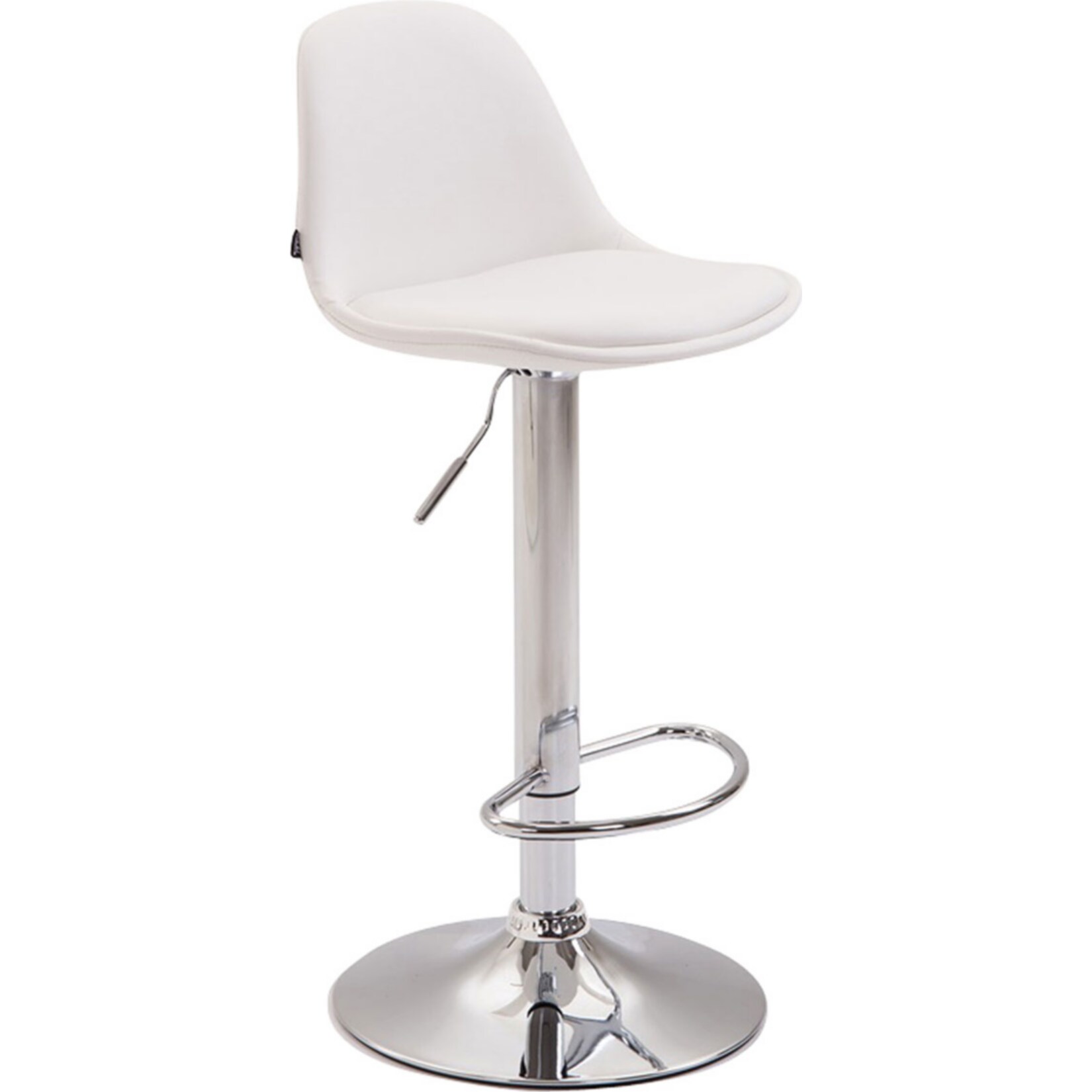 CLP Barhocker Kiel Kunstleder Mit Metall-Gestell I Barstuhl Mit Lehne Und Fu&szlig;st&uuml;tze I Drehbar Und H&ouml;henverstellbar - Bild 1