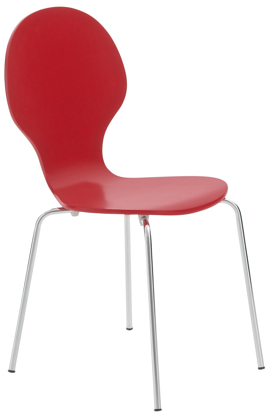 CLP Stapelstuhl Diego I Komfortabler Esszimmerstuhl I Metallgestell, Holzsitz I Ergonomisches Design I Platzsparend In Esszimmer Und Küche