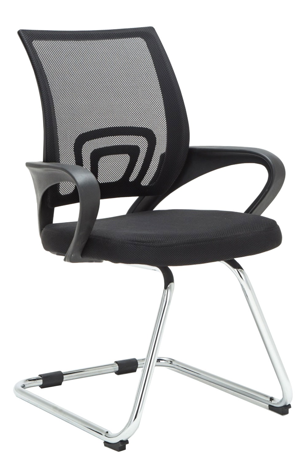 CLP Freischwinger Eureka I Polsterstuhl mit Stoffbezug I R&uuml;ckenlehne mit Netzbezug I Esszimmerstuhl mit Metallgestell - Bild 1