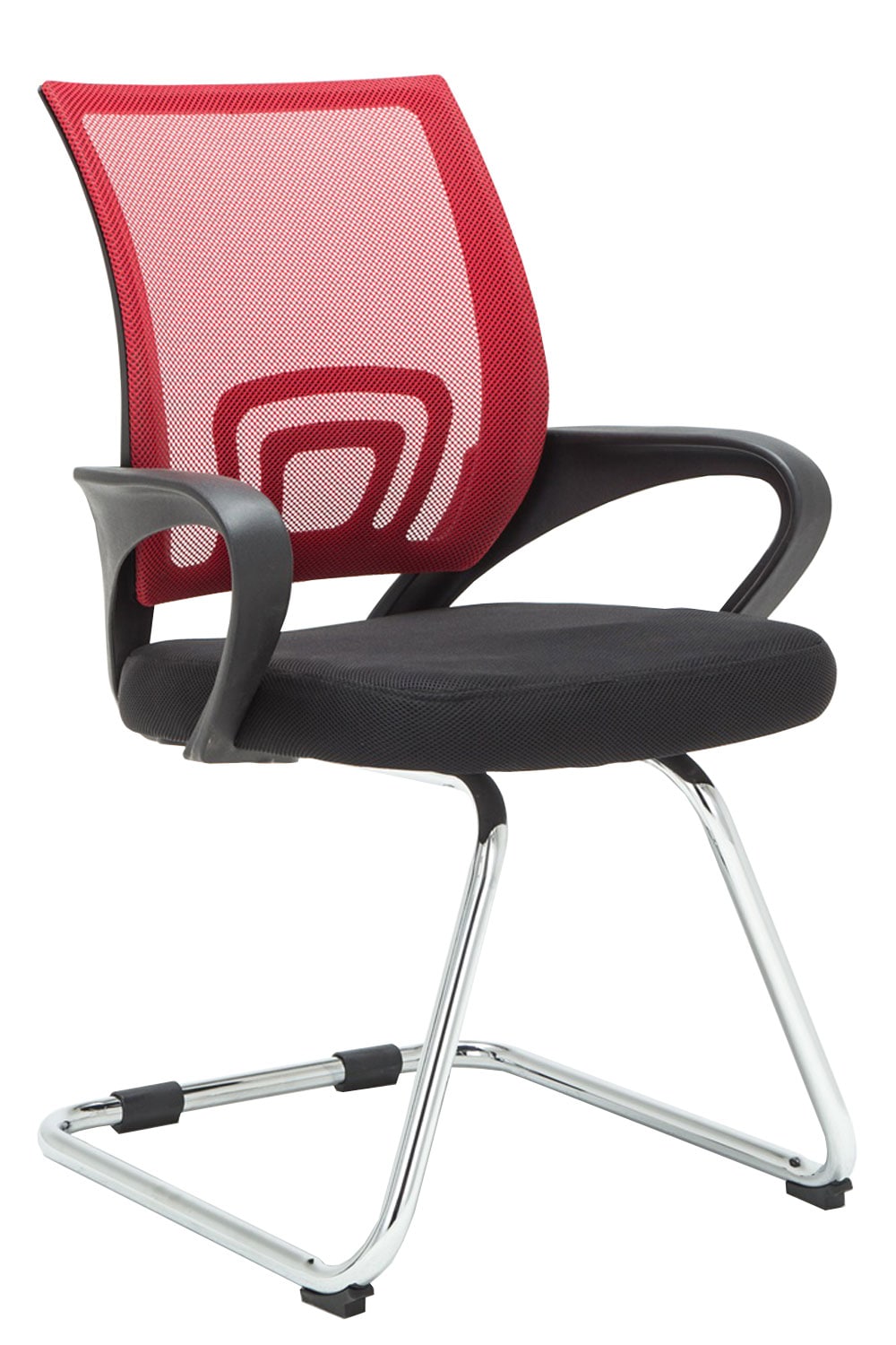 CLP Freischwinger Eureka I Polsterstuhl mit Stoffbezug I R&uuml;ckenlehne mit Netzbezug I Esszimmerstuhl mit Metallgestell - Bild 1