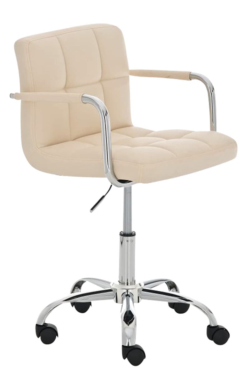 CLP B&uuml;rostuhl LUCY mit gestepptem Kunstlederbezug I Drehstuhl mit Leichtlaufrollen I Schreibtischstuhl mit Armlehne - Bild 1