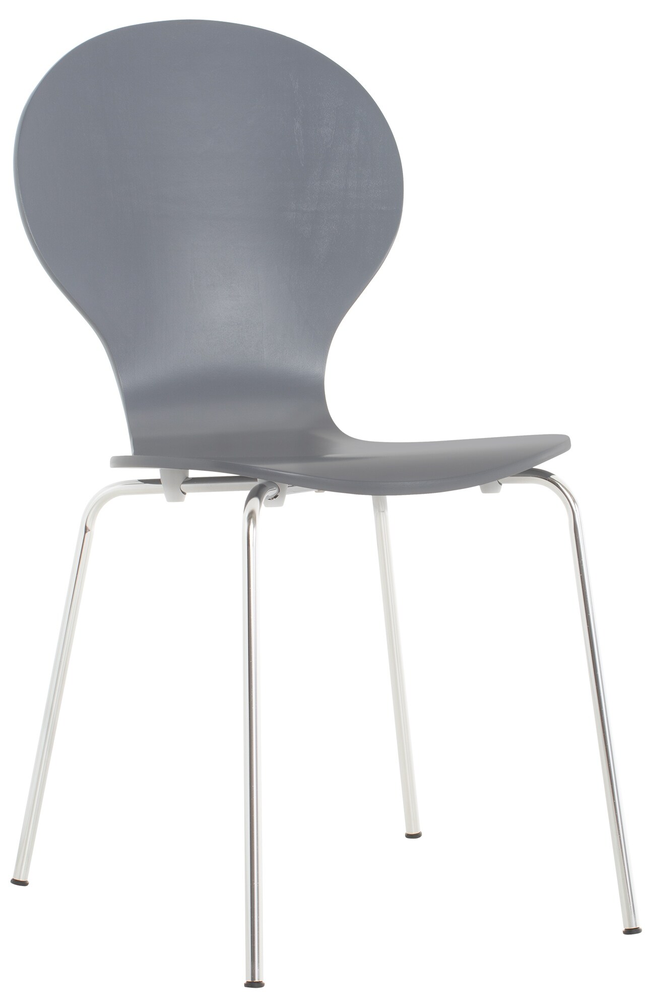 CLP Stapelstuhl Diego I Komfortabler Esszimmerstuhl I Metallgestell, Holzsitz I Ergonomisches Design I Platzsparend In Esszimmer Und K&uuml;che - Bild 1