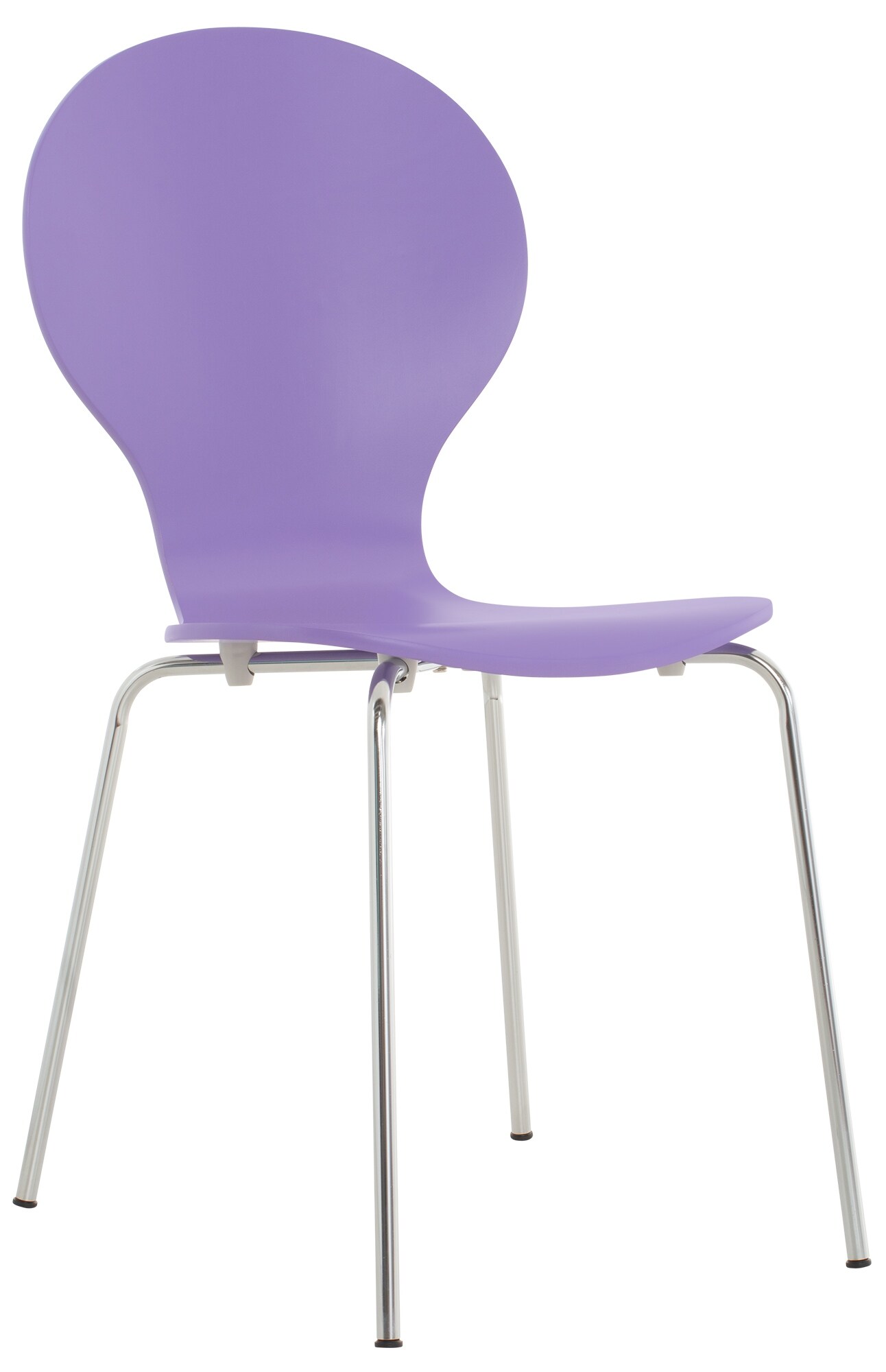 CLP Stapelstuhl Diego I Komfortabler Esszimmerstuhl I Metallgestell, Holzsitz I Ergonomisches Design I Platzsparend In Esszimmer Und K&uuml;che - Bild 1