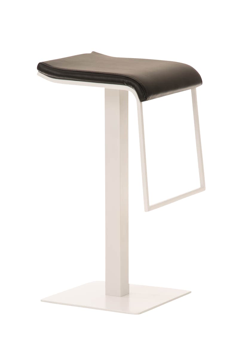 CLP Barhocker LAMENG mit Kunstlederbezug und wei&szlig;em Metallgestell I Barhocker mit robuster Bodenplatte und Fu&szlig;ablage I Freie Farbwahl - Bild 1