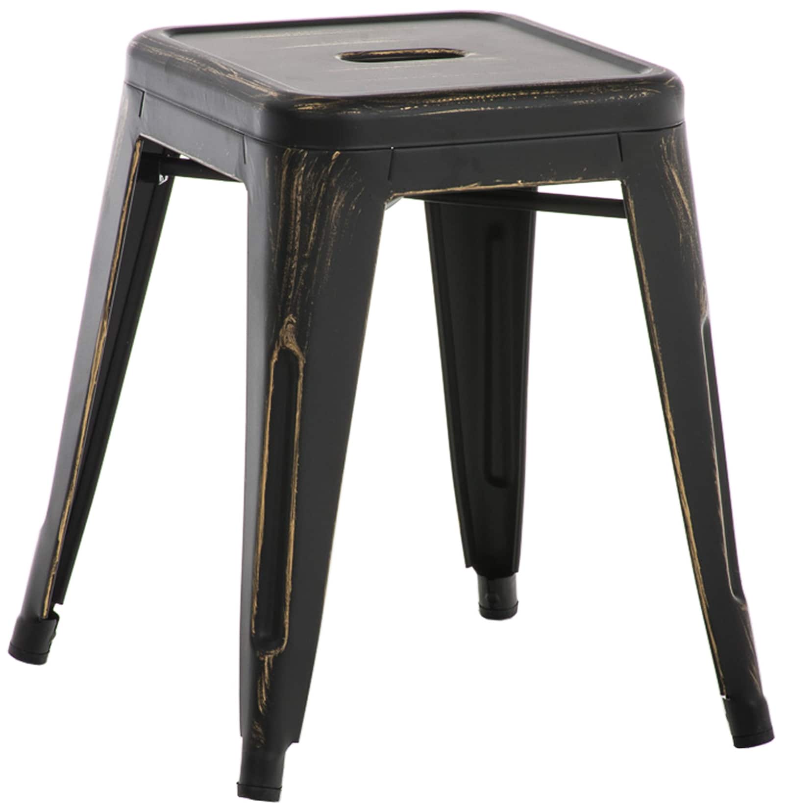 CLP Hocker Armin antik - Farbe: schwarz-gold