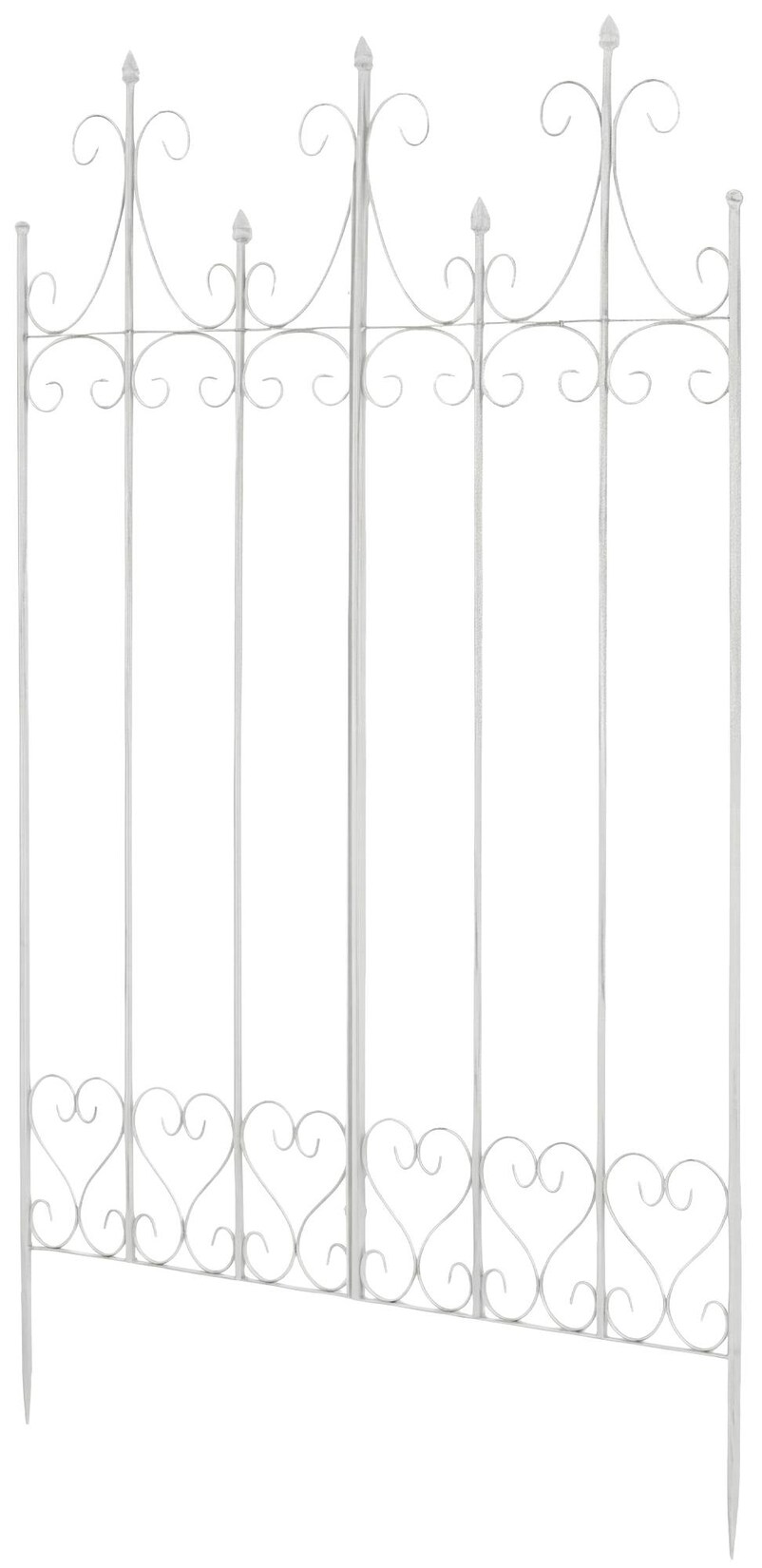 Rankgitter Metall 130 cm hoch Flieder, stabile Rankhilfe für Kletterpflanzen, vormontiert, Landhausstil, Spalier Sichtschutz