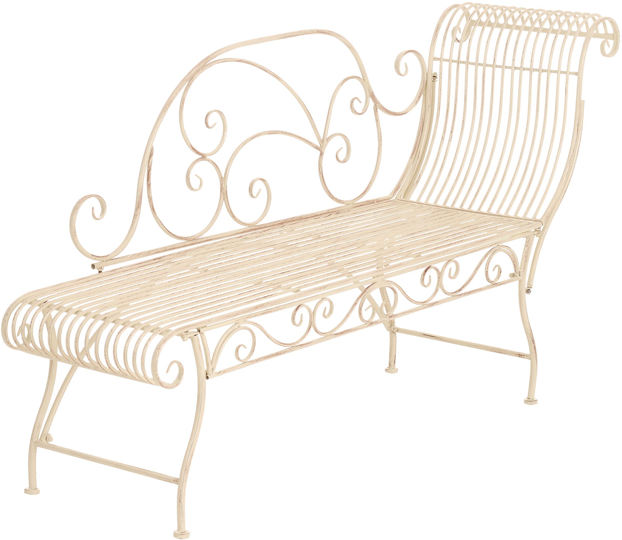 CLP Gartenbank Karma, romantische Recamiere im Jugendstil mit ornamentalen Verzierungen, Chaiselongue f&uuml;r den Au&szlig;enbereich bis 160 kg belastbar - Bild 1