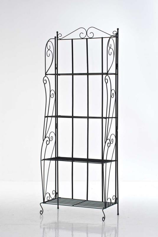 CLP LEA stabiles Standregal im Landhausstil | Klappbares robustes Eisenregal mit 4 Regalb&ouml;den | In verschiedenen Farben erh&auml;ltlich - Bild 1