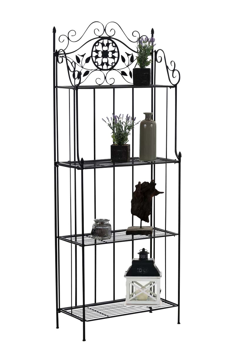 CLP Pflanzenregal Metall klappbar Flora, Blumenregal 4 Ebenen, Standregal im Landhausstil, f&uuml;r Garten, Balkon, Terrasse, Indoor & Outdoor - Bild 1