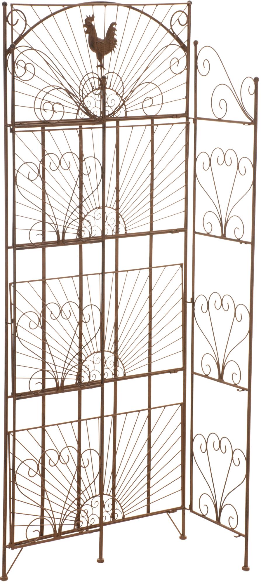 CLP Standregal Mia aus Eisen, Klappregal mit 4 Ablagef&auml;chern im Landhausstil, in verschiedenen Farben erh&auml;ltlich - Bild 1