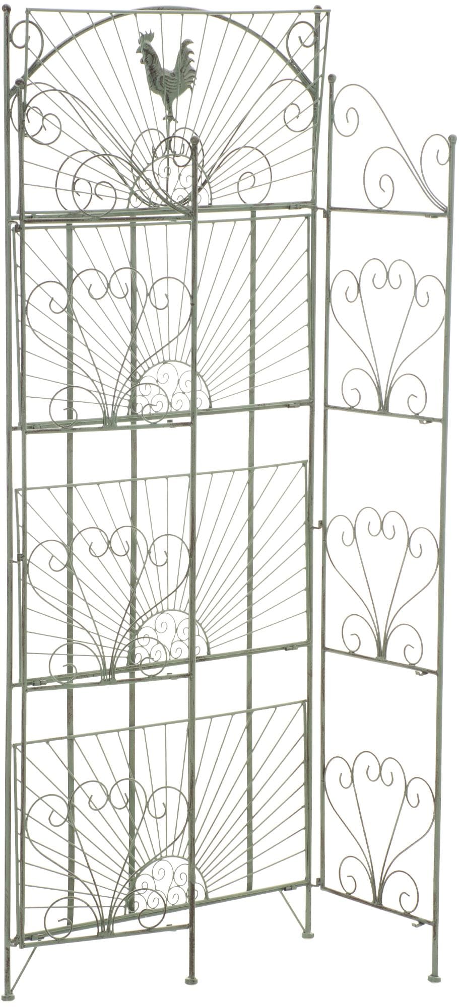 CLP Standregal Mia aus Eisen, Klappregal mit 4 Ablagef&auml;chern im Landhausstil, in verschiedenen Farben erh&auml;ltlich - Bild 1