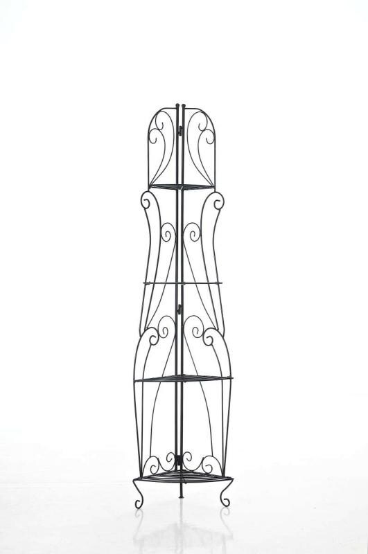 CLP Eisen-Eckregal IRMA I Stabiles Klappregal mit vier Ablagen I Dekoregal im Landhausstil I In verschiedenen Farben erh&auml;ltlich - Bild 1