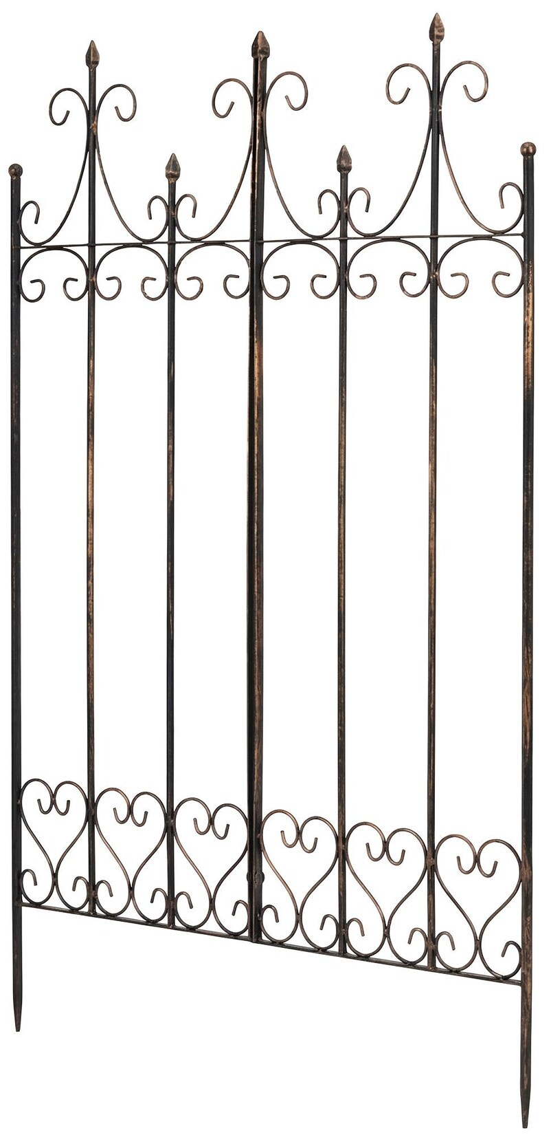 Rankgitter Metall 130 cm hoch Flieder, stabile Rankhilfe für Kletterpflanzen, vormontiert, Landhausstil, Spalier Sichtschutz