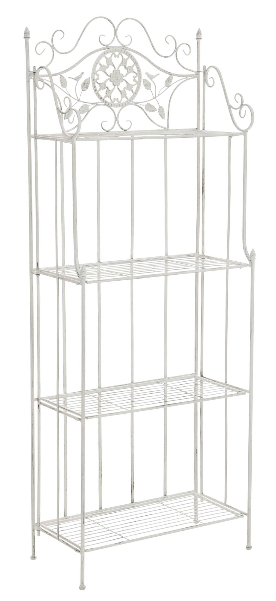 CLP Pflanzenregal Metall klappbar Flora, Blumenregal 4 Ebenen, Standregal im Landhausstil, f&uuml;r Garten, Balkon, Terrasse, Indoor & Outdoor - Bild 1