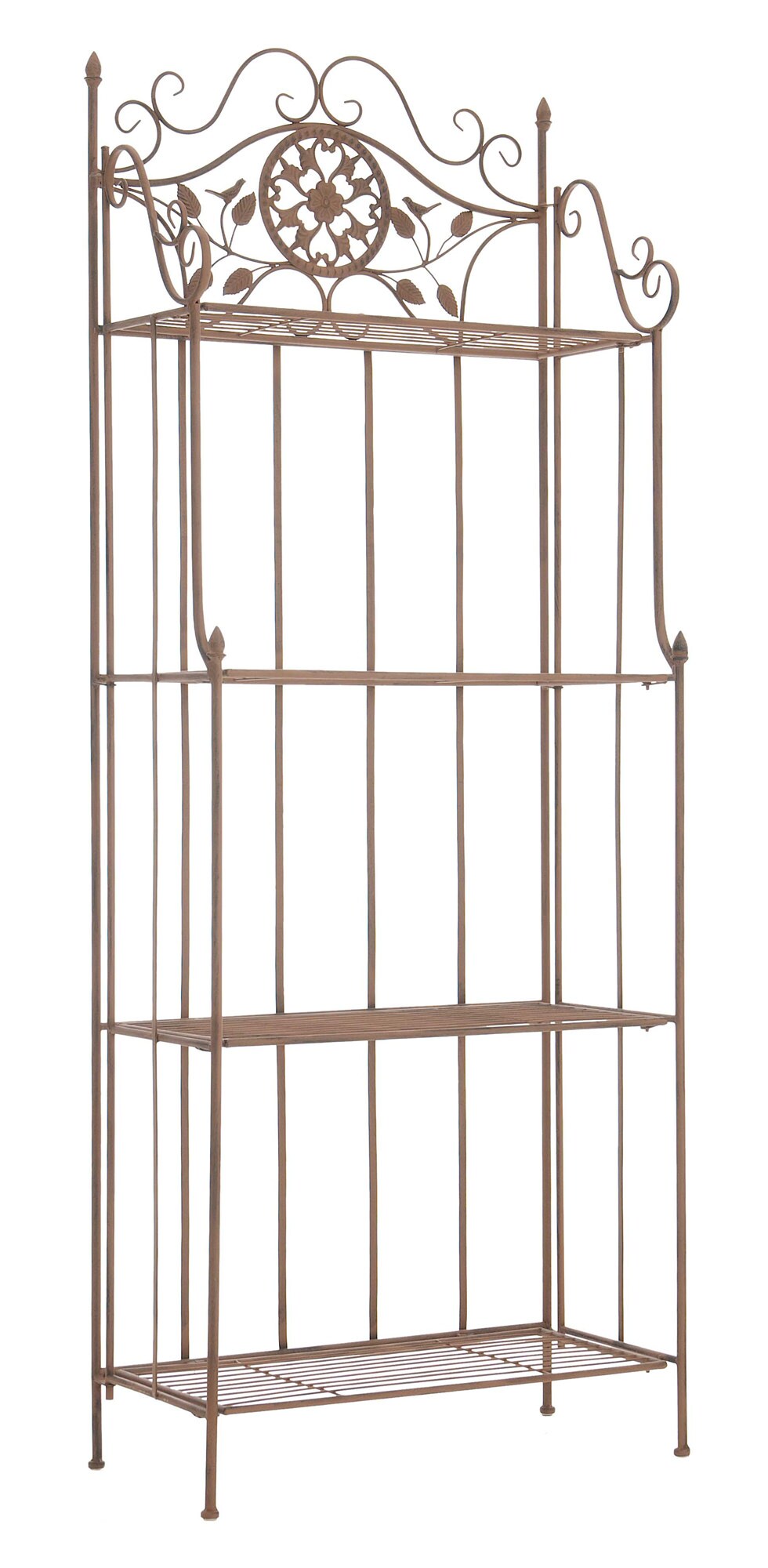 CLP Pflanzenregal Metall Flora im Landhausstil, klappbar, Standregal mit 4 Ablagen, f&uuml;r Indoor und Outdoor, Garten, Balkon, Terrasse, Wand - Bild 1