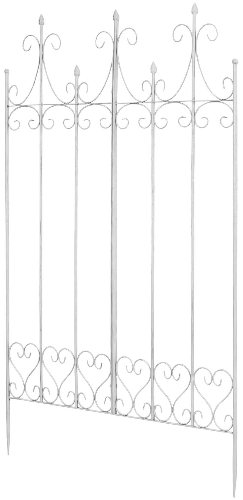 Rankgitter Metall 130 cm hoch Flieder, stabile Rankhilfe für Kletterpflanzen, vormontiert, Landhausstil, Spalier Sichtschutz