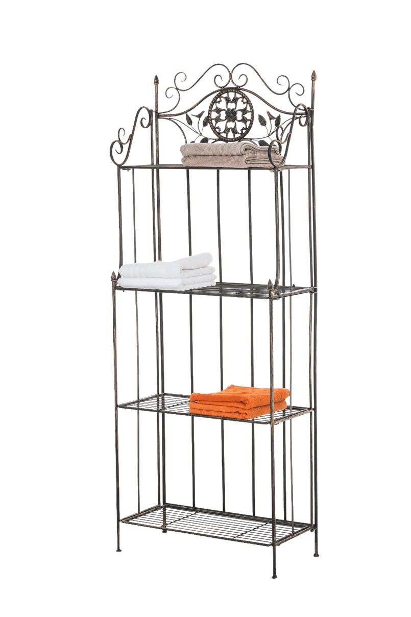 CLP Pflanzenregal Metall Flora im Landhausstil, klappbar, Standregal mit 4 Ablagen, f&uuml;r Indoor und Outdoor, Garten, Balkon, Terrasse, Wand - Bild 1