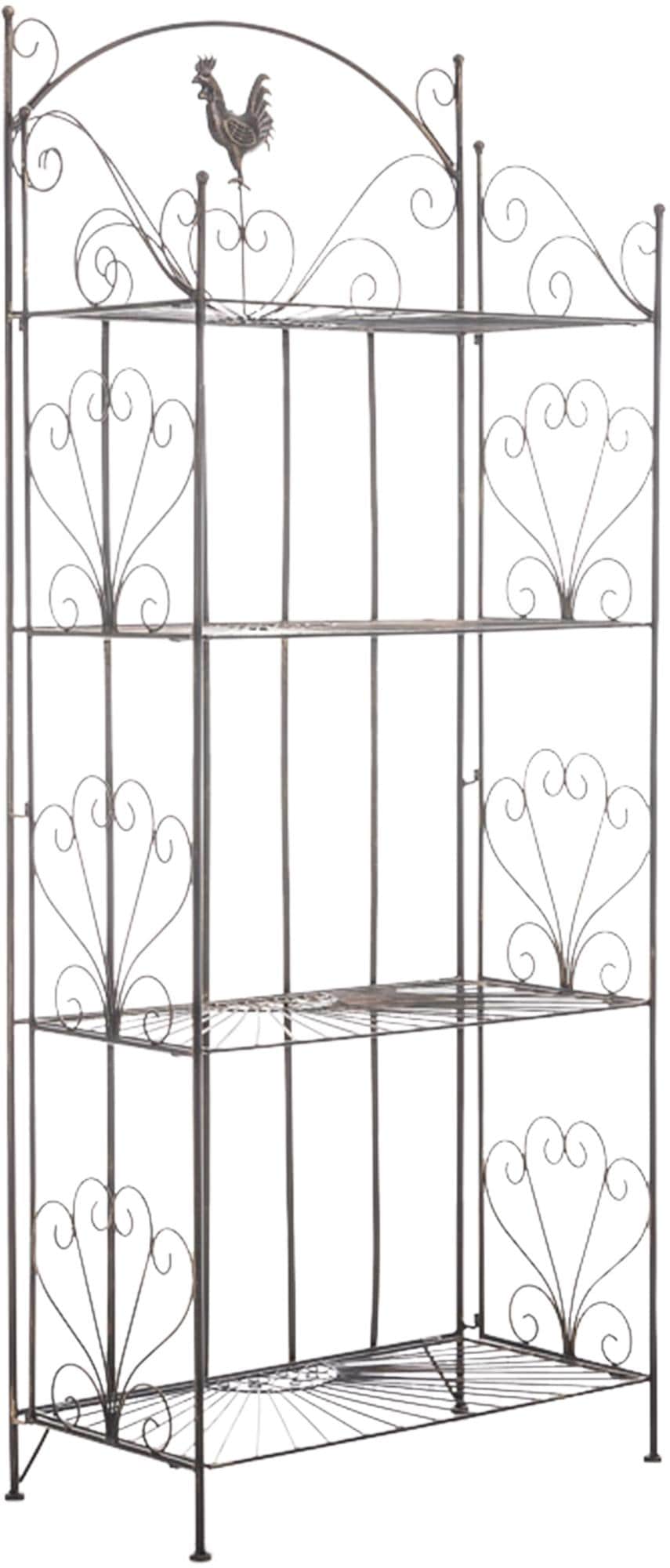 CLP Standregal Mia aus Eisen, Klappregal mit 4 Ablagef&auml;chern im Landhausstil, in verschiedenen Farben erh&auml;ltlich - Bild 1