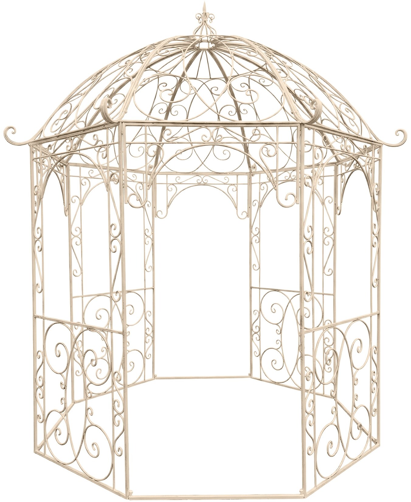 CLP Rosenpavillon aus Eisen Leila, Gartenpavillon im Jugendstil nostalgisch, Rankhilfe pulverbeschichtet für Kletterpflanzen und Rosen