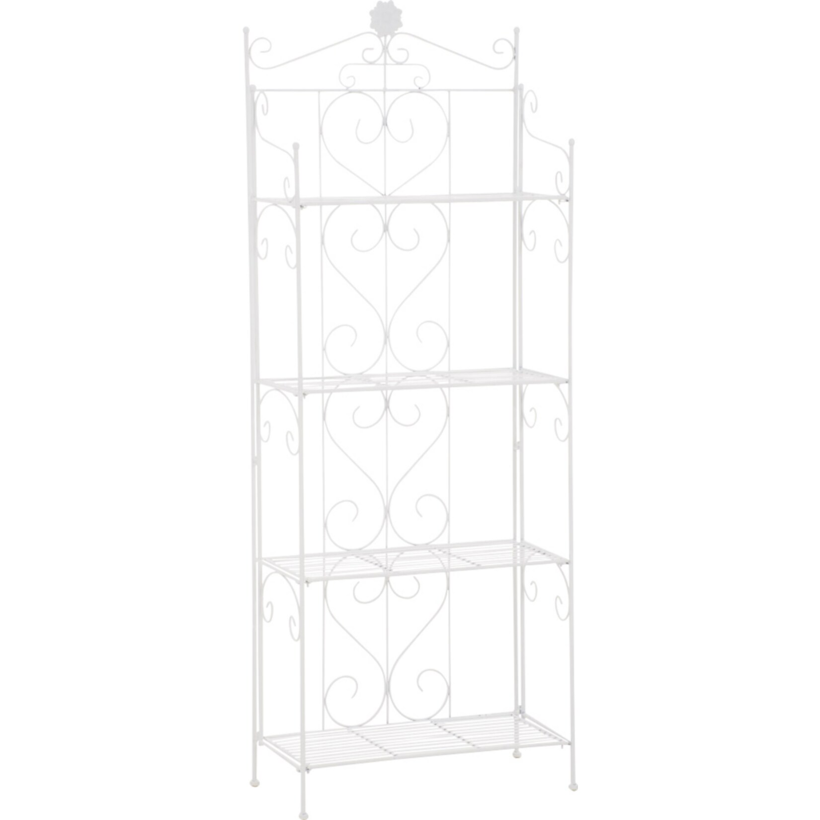 CLP Lenja stabiles Standregal im Landhausstil I Klappbares Eisenregal mit 4 Regalb&ouml;den I In verschiedenen Farben erh&auml;ltlich - Bild 1