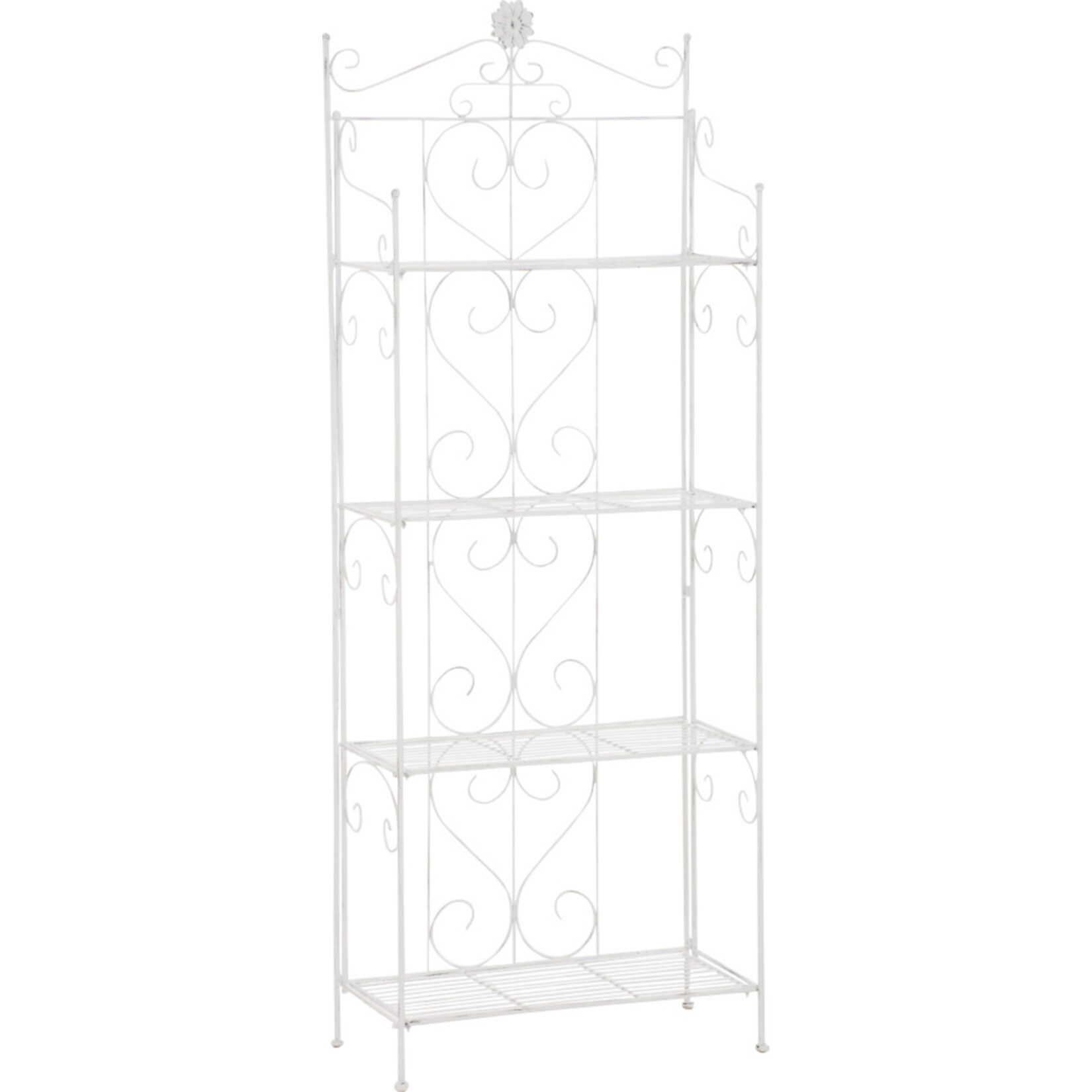 CLP Lenja stabiles Standregal im Landhausstil I Klappbares Eisenregal mit 4 Regalb&ouml;den I In verschiedenen Farben erh&auml;ltlich - Bild 1