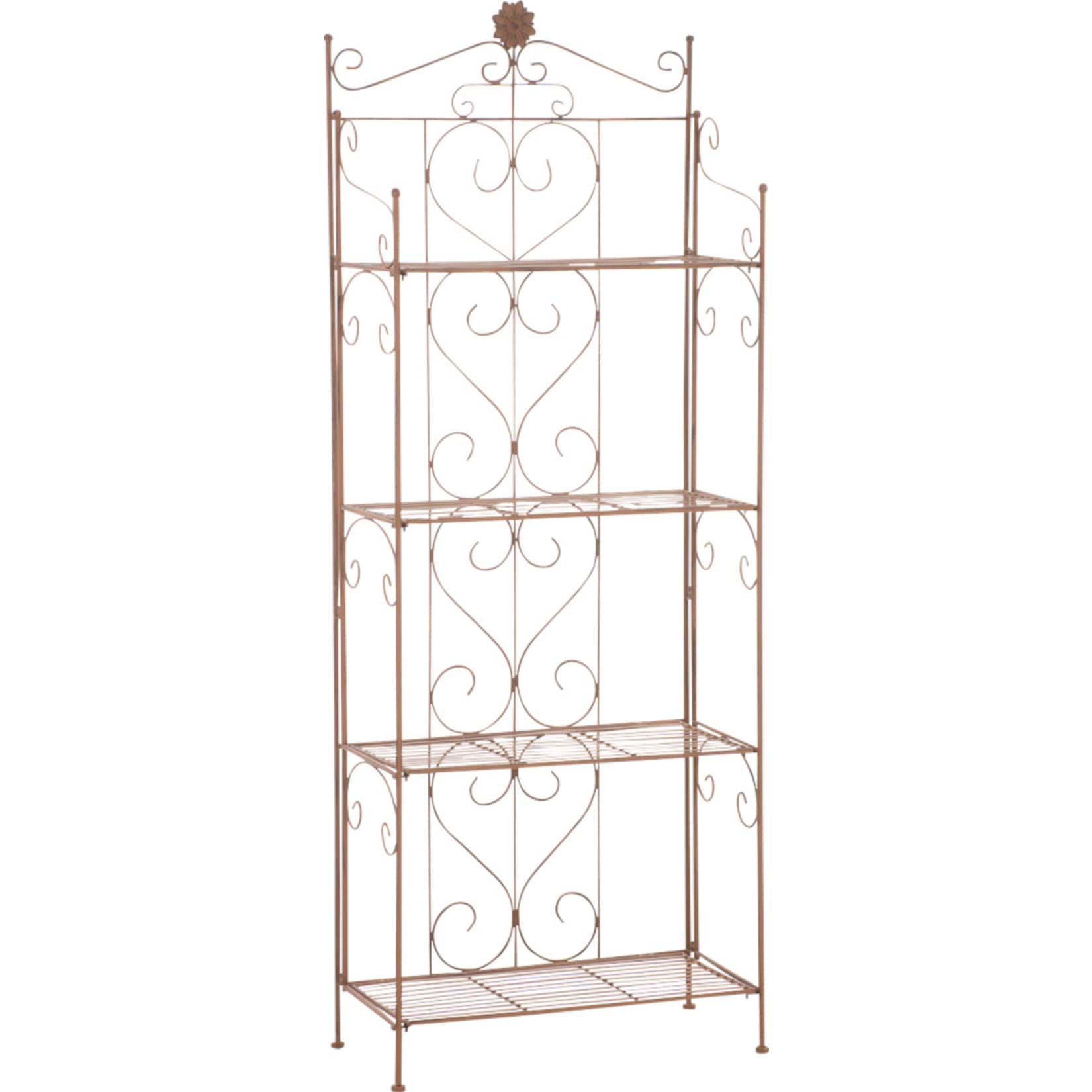 CLP Lenja stabiles Standregal im Landhausstil I Klappbares Eisenregal mit 4 Regalb&ouml;den I In verschiedenen Farben erh&auml;ltlich - Bild 1