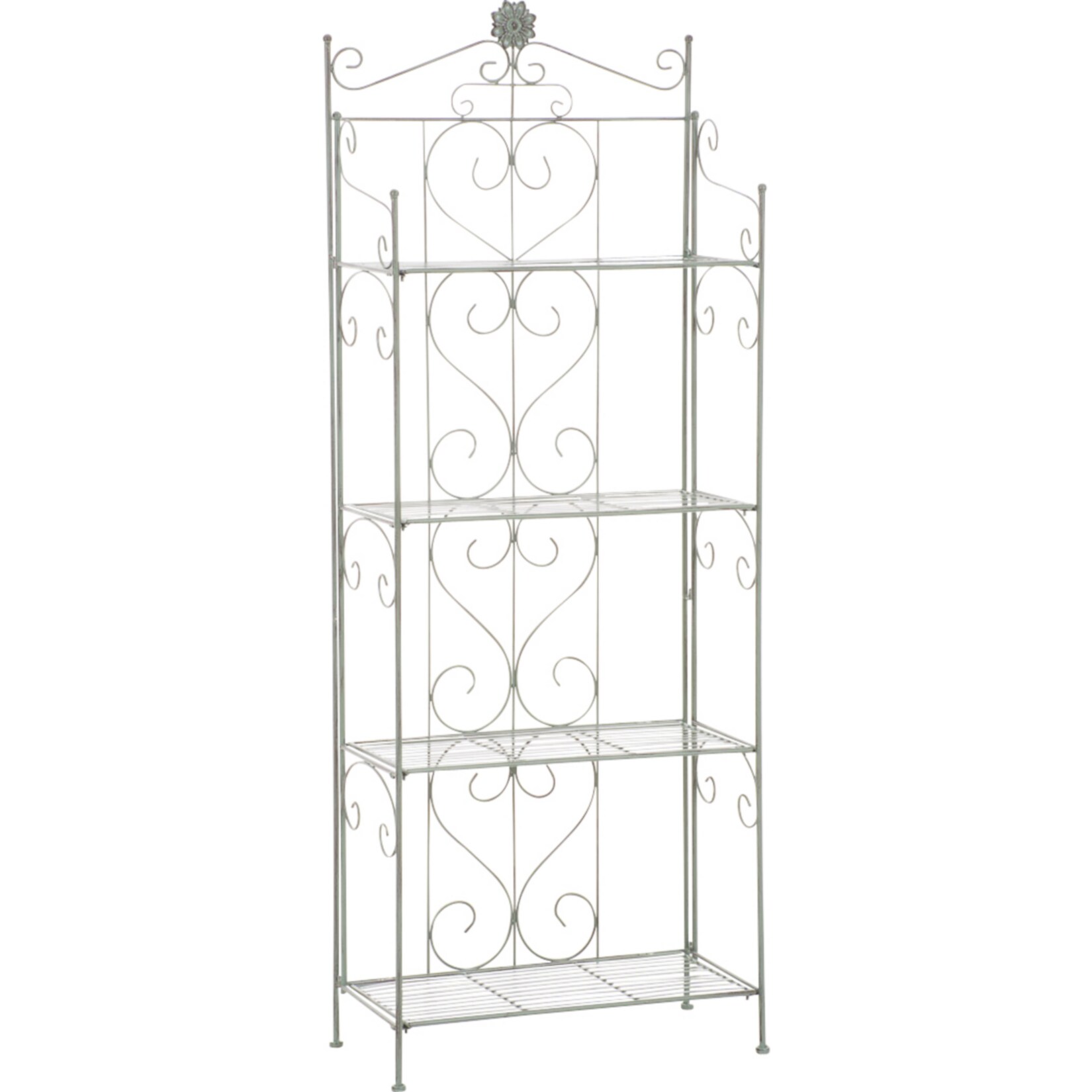 CLP Lenja stabiles Standregal im Landhausstil I Klappbares Eisenregal mit 4 Regalb&ouml;den I In verschiedenen Farben erh&auml;ltlich - Bild 1