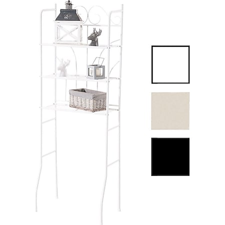 3 Böden Höhe 165 cm 60 x 35 cm Eisen Badregal ca CLP Überbau-Regal Pinar Farbe:schwarz Landhaus-Stil