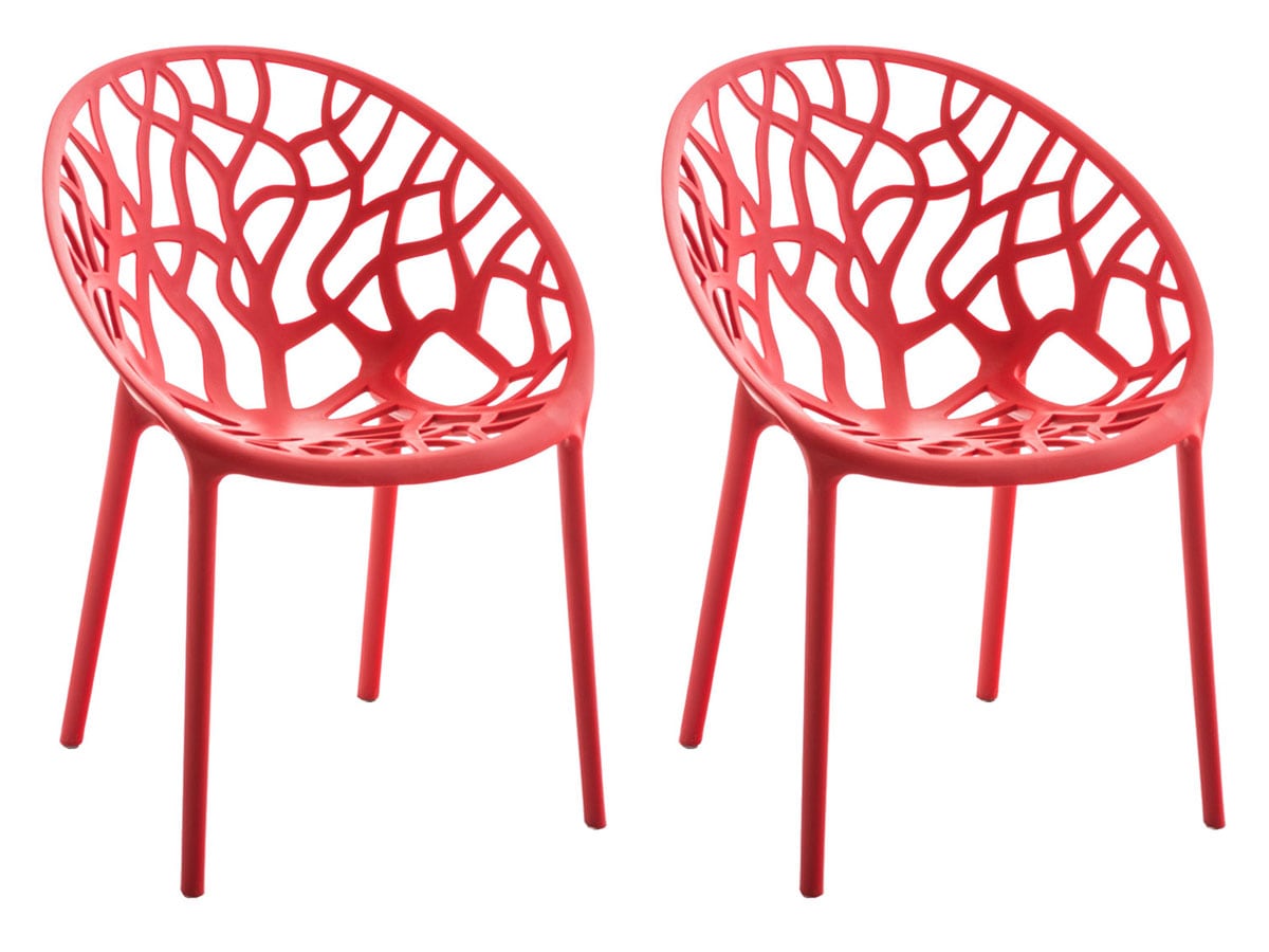 CLP Gartenstuhl 2er Set, stapelbar und wetterfest, modern mit nicht verstellbaren Armlehnen, Gestell Kunststoff, Hope - Bild 1