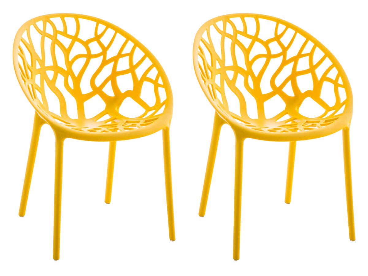 CLP Gartenstuhl 2er Set, stapelbar und wetterfest, modern mit nicht verstellbaren Armlehnen, Gestell Kunststoff, Hope - Bild 1