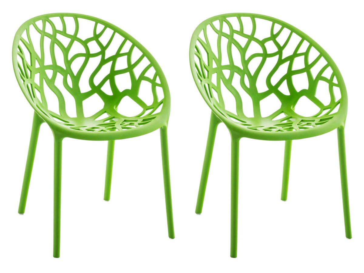 CLP Gartenstuhl 2er Set, stapelbar und wetterfest, modern mit nicht verstellbaren Armlehnen, Gestell Kunststoff, Hope - Bild 1