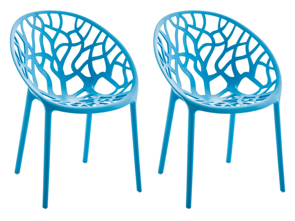 CLP Gartenstuhl 2er Set, stapelbar und wetterfest, modern mit nicht verstellbaren Armlehnen, Gestell Kunststoff, Hope - Bild 1