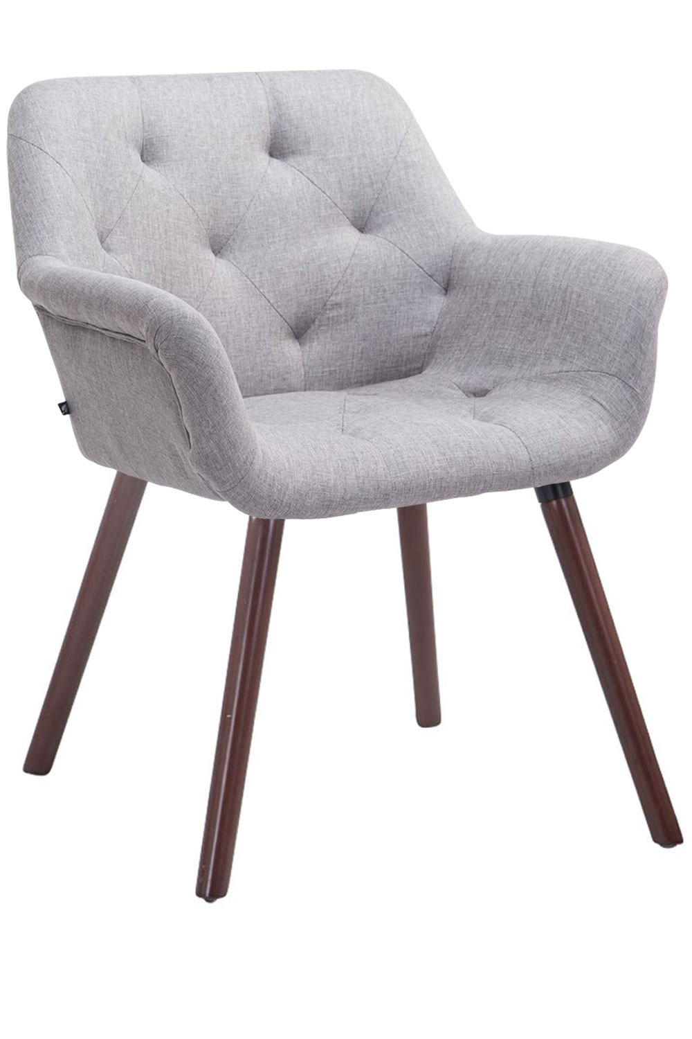 CLP Esszimmerstuhl Cassidy Mit Stoffbezug Und Sesself&ouml;rmigem Gepolstertem Sitz I Retrostuhl Mit Armlehne Und 45 CM Sitzh&ouml;he - Bild 1