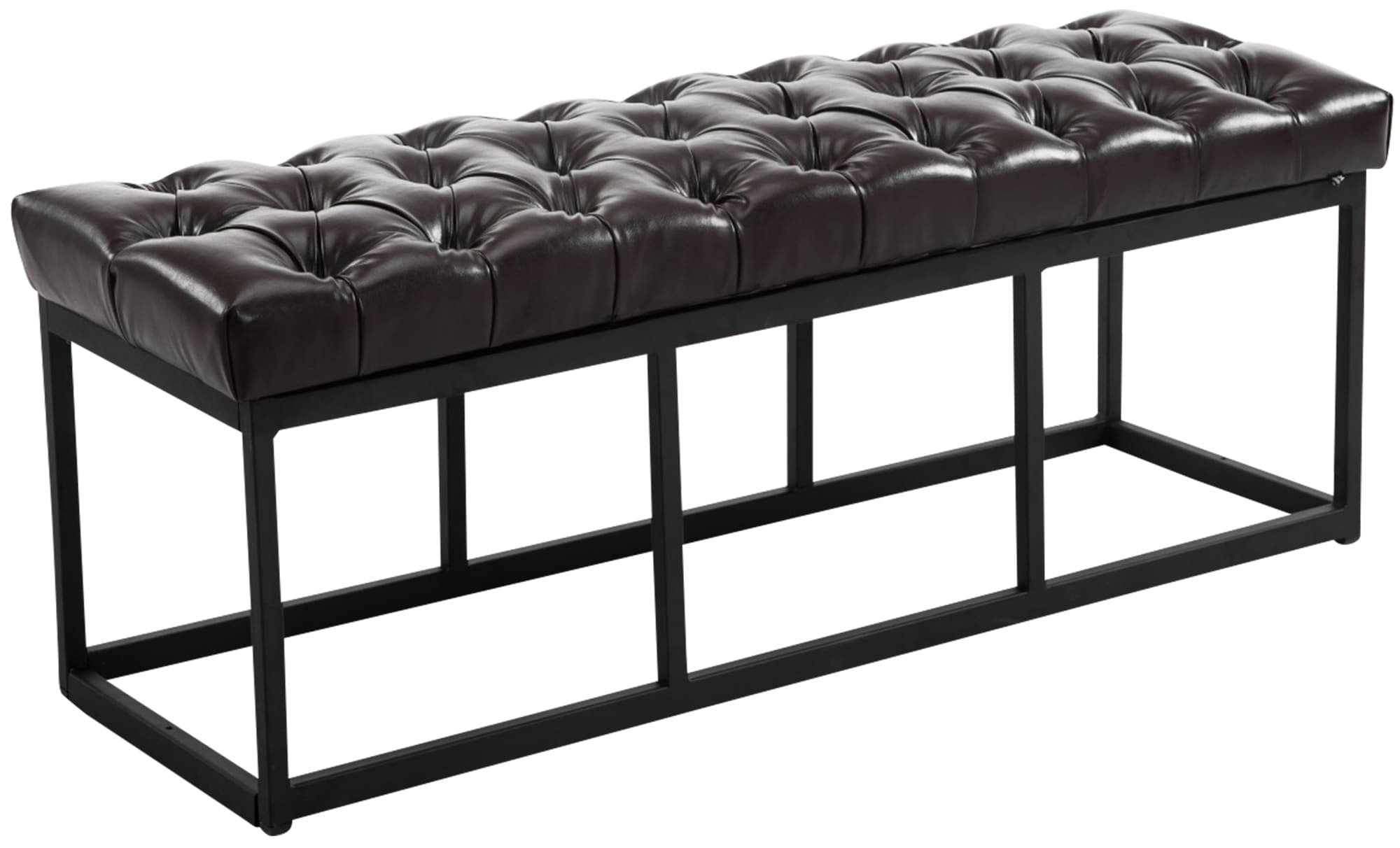 CLP Sitzbank Amun I Mit Kunstleder-Bezug I Mit Schwarzem Metallgestell - Bild 1