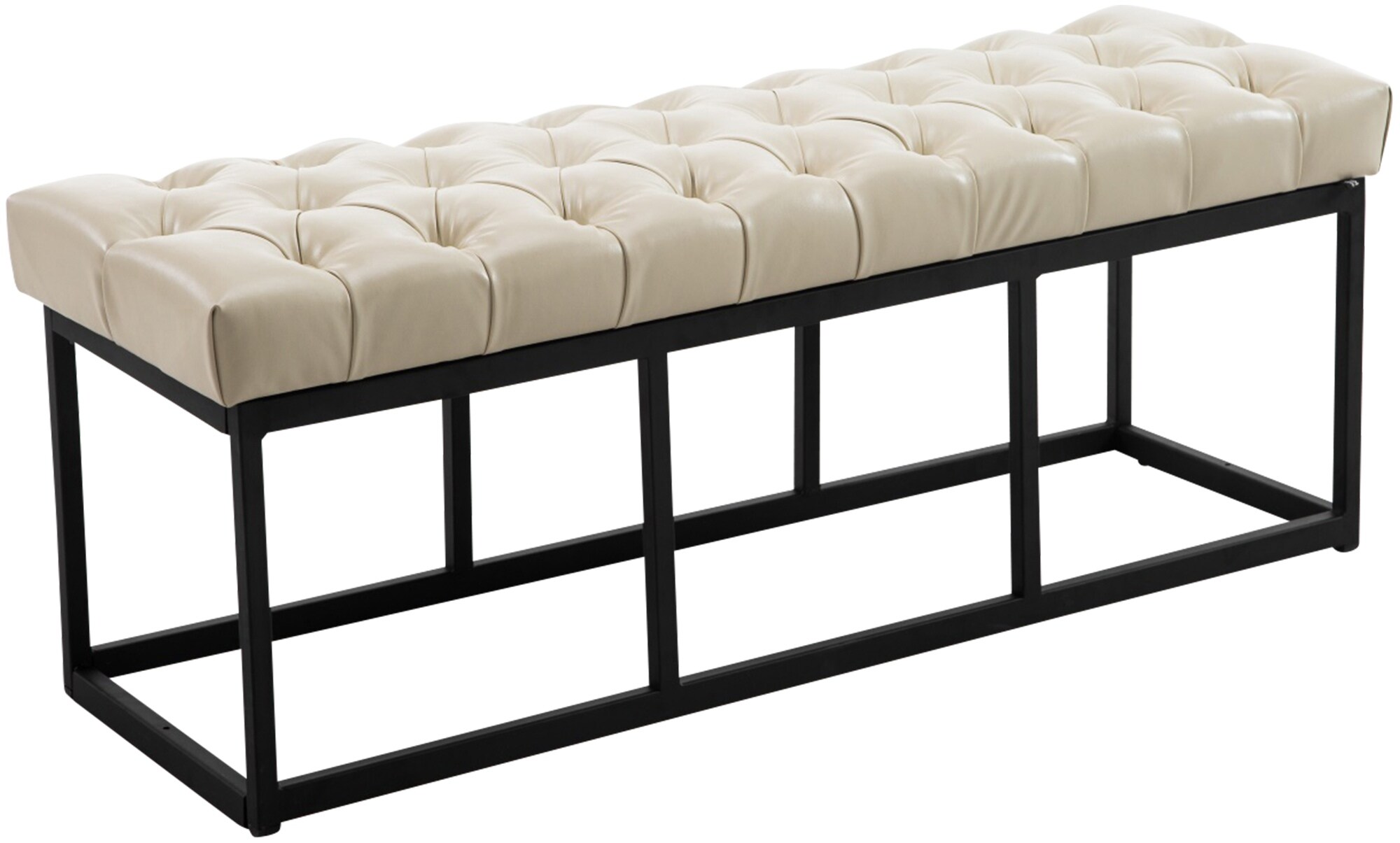 CLP Sitzbank Amun I Mit Kunstleder-Bezug I Mit Schwarzem Metallgestell - Bild 1