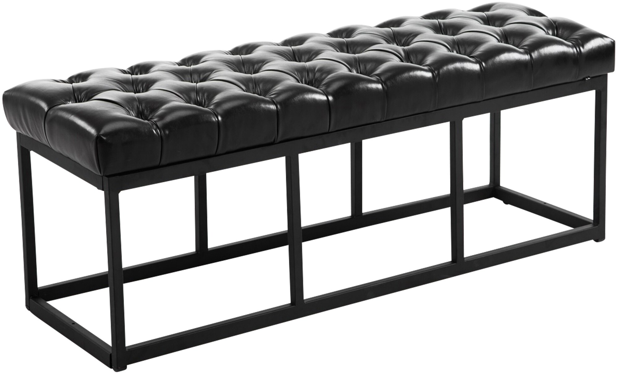 CLP Sitzbank Amun I Mit Kunstleder-Bezug I Mit Schwarzem Metallgestell - Bild 1