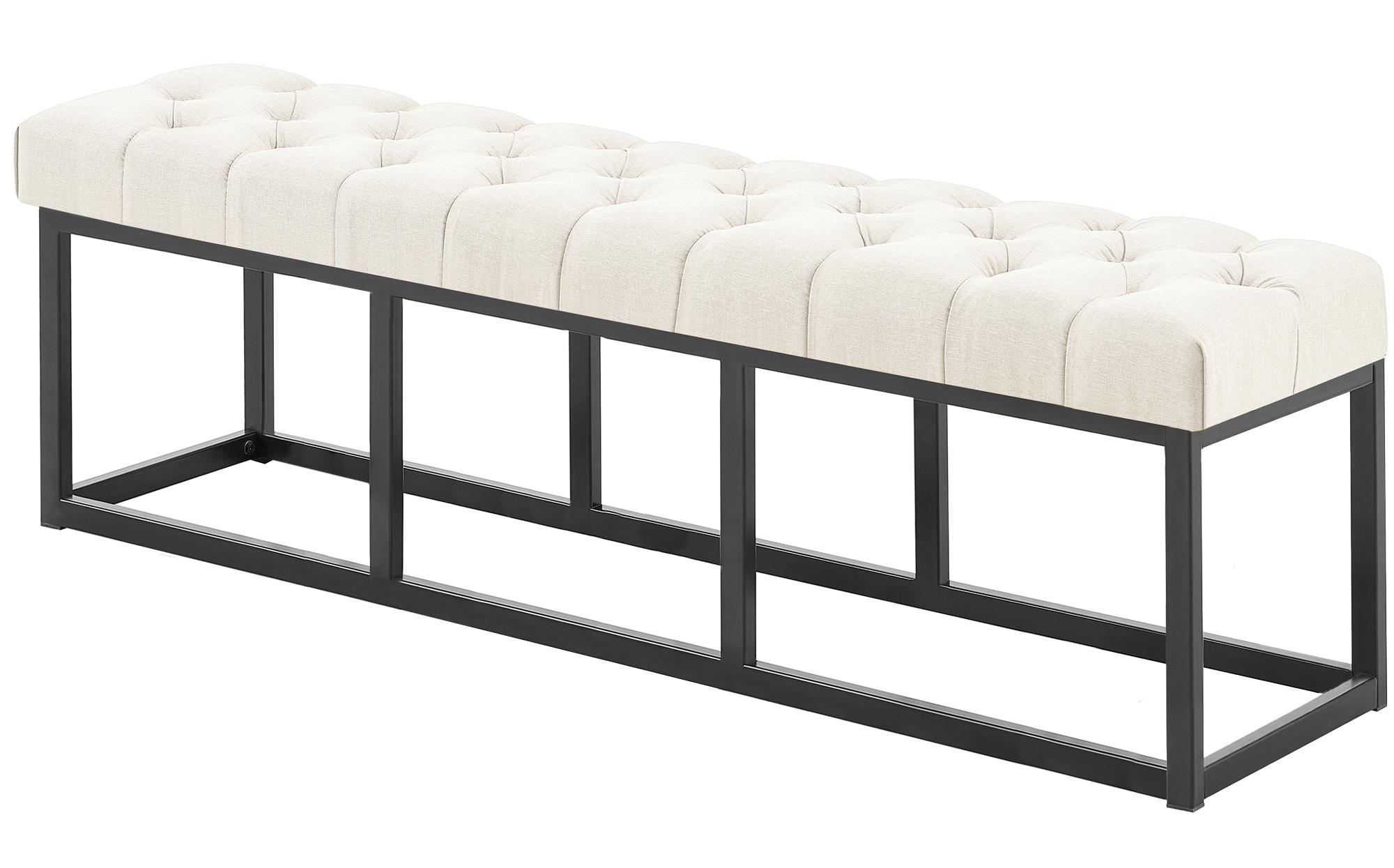 CLP Sitzbank Amun I Mit Stoff-Bezug I Mit Schwarzem Metallgestell - Bild 1