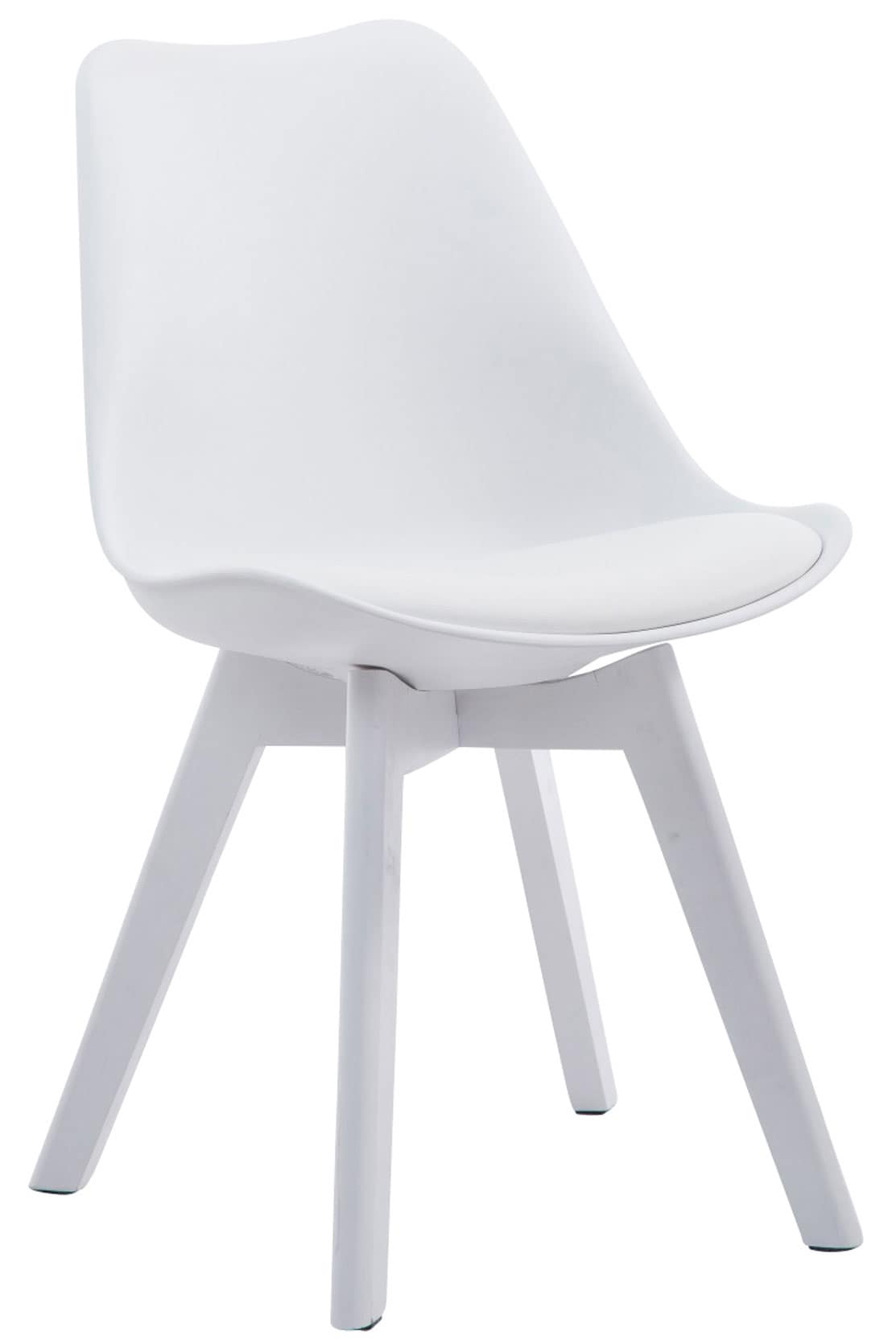 CLP Retrostuhl Borneo V2 Mit Kunstlederbezug Und Hochwertiger Polsterung I Lehnstuhl mit robustem Holzgestell I Sitzh&ouml;he: 47 cm - Bild 1