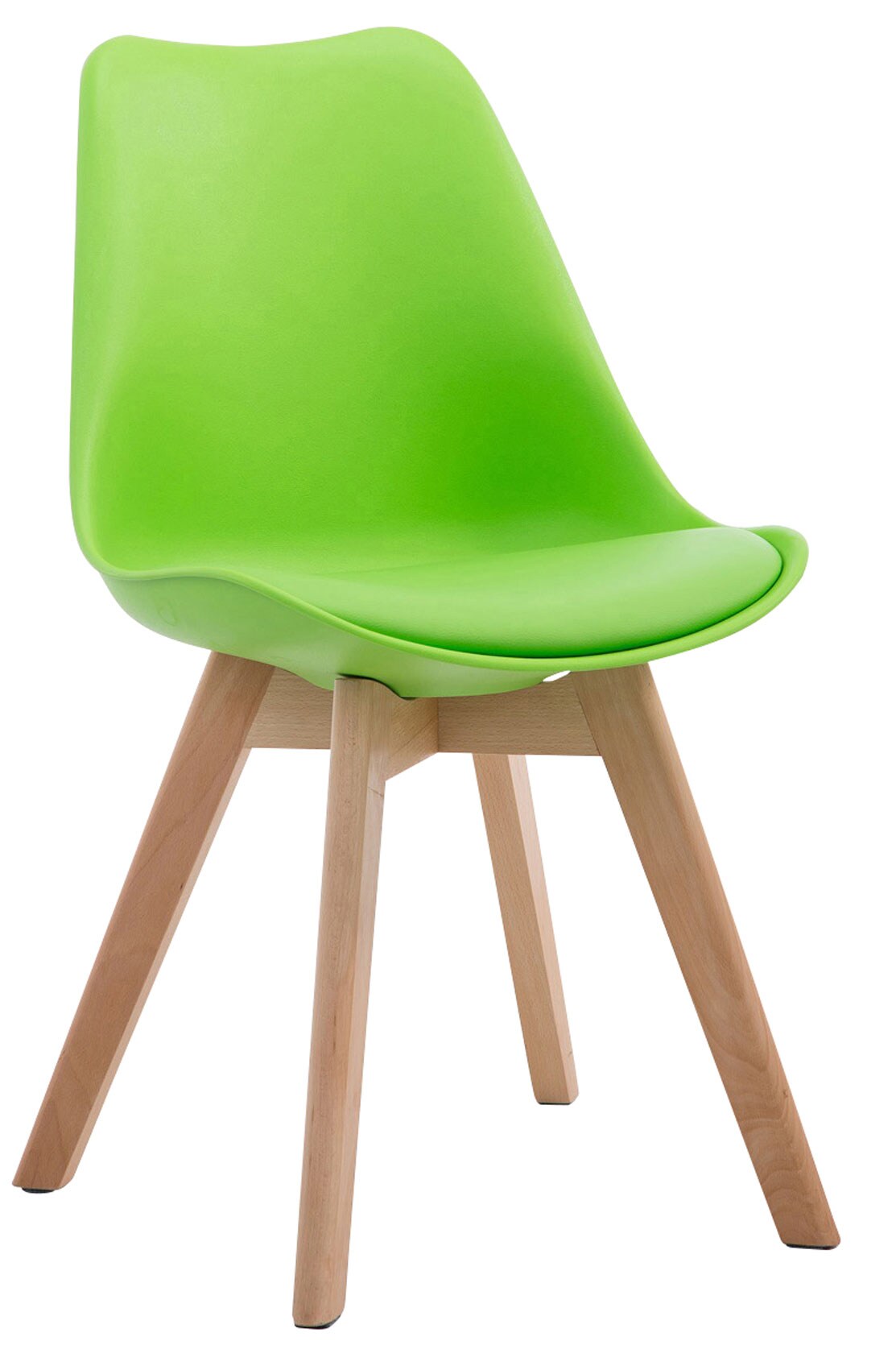 CLP Retrostuhl Borneo V2 Mit Kunstlederbezug Und Hochwertiger Polsterung I Lehnstuhl mit robustem Holzgestell I Sitzh&ouml;he: 47 cm - Bild 1