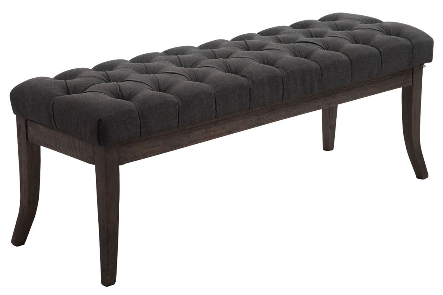 CLP Sitzbank Ramses mit hochwertiger Polsterung und Stoffbezug I Bank mit antik-dunklen Holzbeinen I Holzbank mit einer Sitzh&ouml;he von: 46 cm - Bild 1