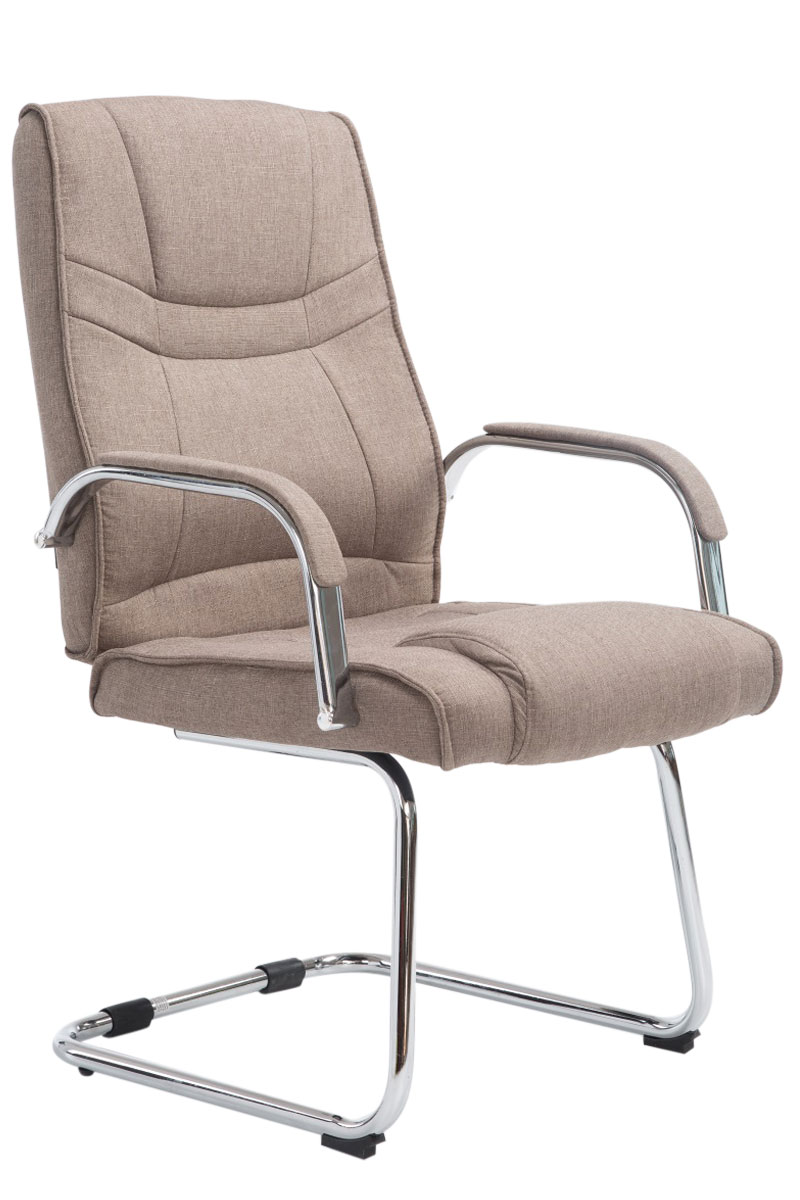 CLP XXL-Freischwinger Attila Mit Metallgestell Und Armlehne I B&uuml;rostuhl Mit Stoffbezug Und Polsterung I Bis 180 KG Belastbar - Bild 1