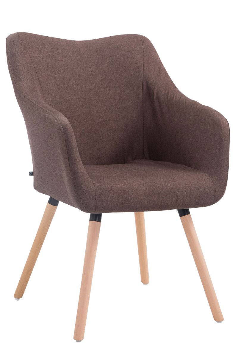 CLP Retrostuhl MCCOY V2 mit hochwertiger Polsterung und Stoffbezug I Esszimmerstuhl mit Armlehne I Polsterstuhl mit Holzgestell - Bild 1