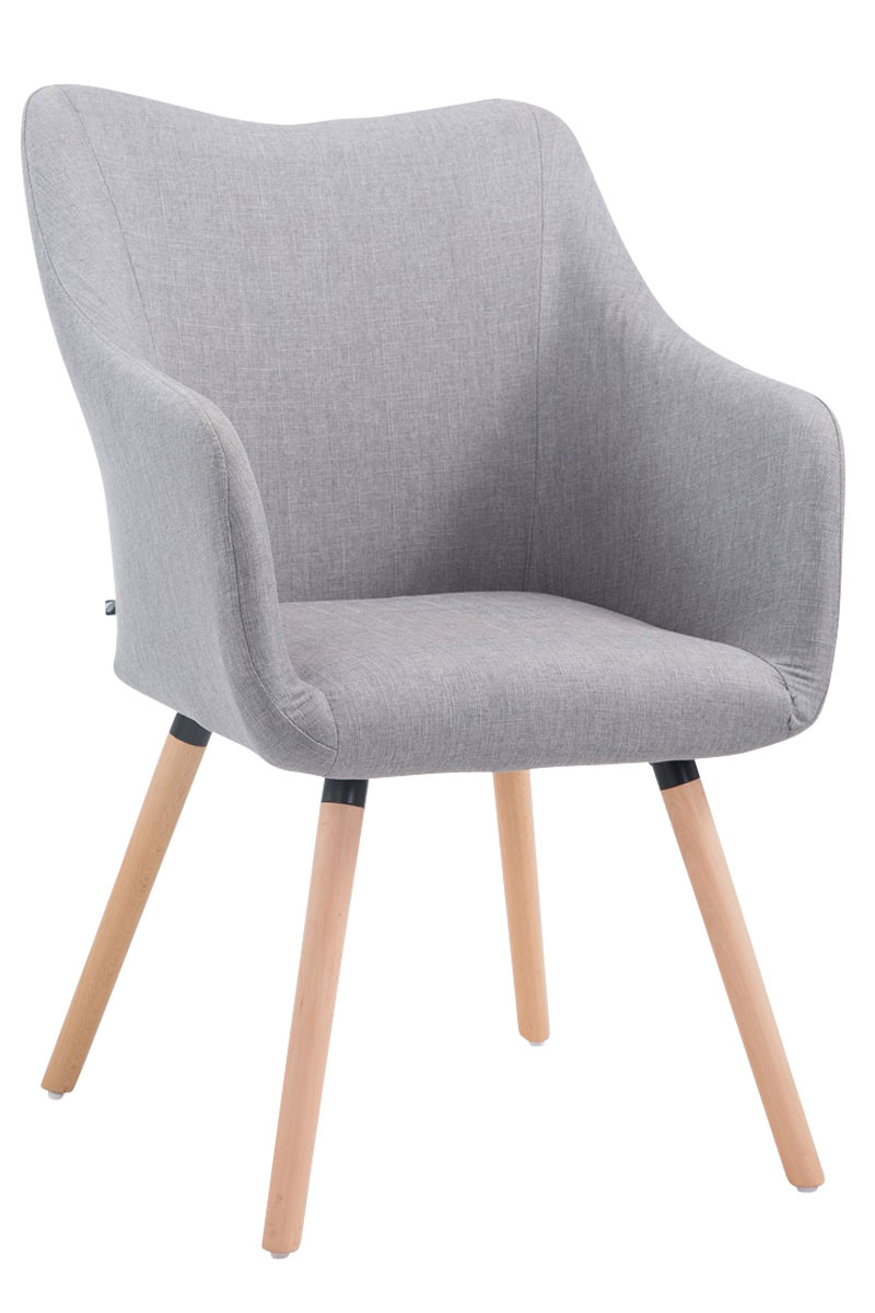 CLP Retrostuhl MCCOY V2 mit hochwertiger Polsterung und Stoffbezug I Esszimmerstuhl mit Armlehne I Polsterstuhl mit Holzgestell - Bild 1