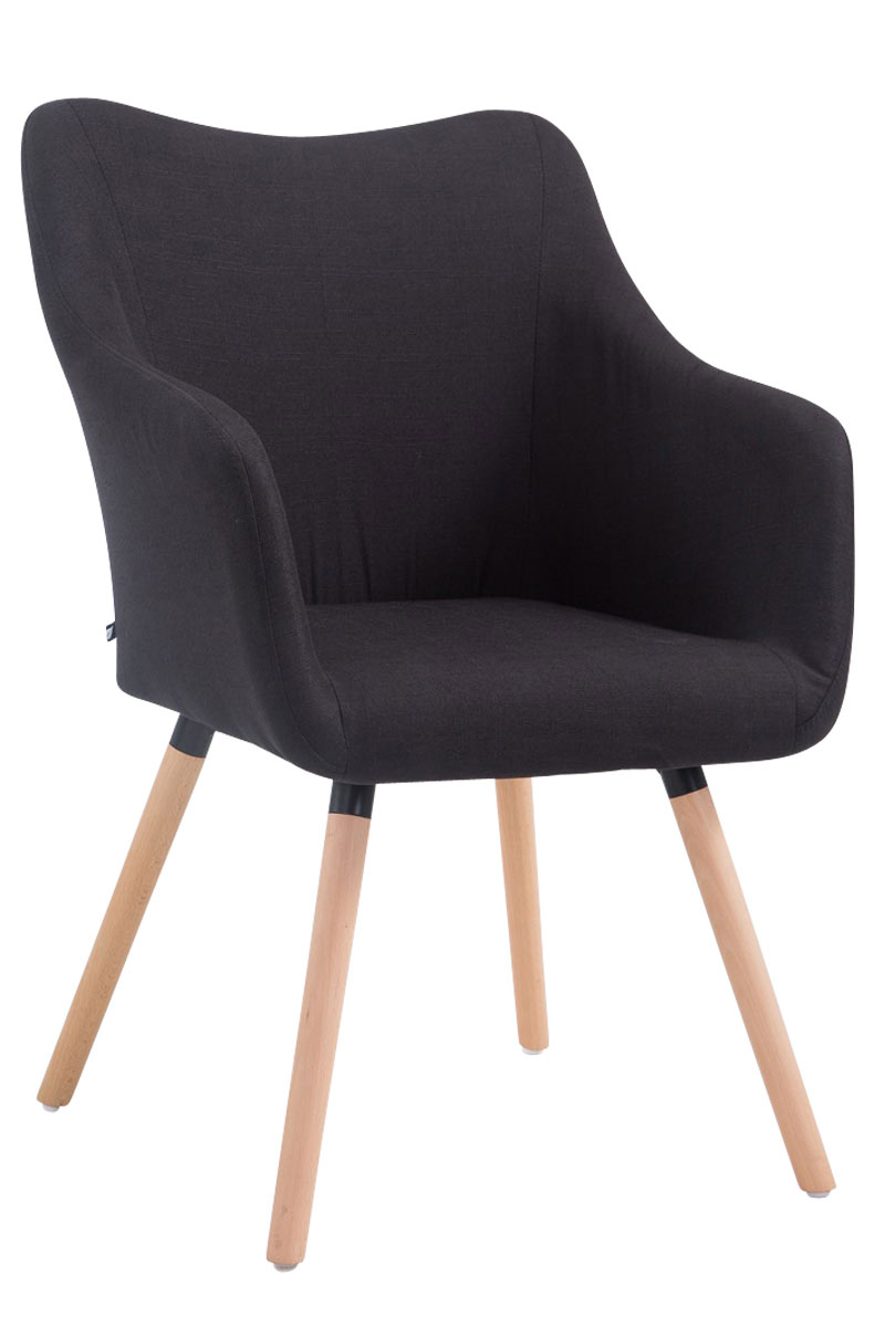 CLP Retrostuhl MCCOY V2 mit hochwertiger Polsterung und Stoffbezug I Esszimmerstuhl mit Armlehne I Polsterstuhl mit Holzgestell - Bild 1