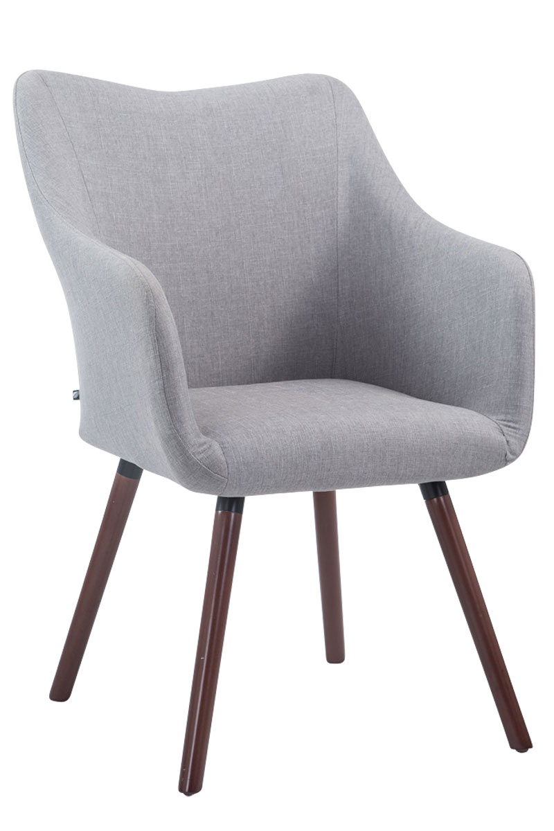 CLP Retrostuhl MCCOY V2 mit hochwertiger Polsterung und Stoffbezug I Esszimmerstuhl mit Armlehne I Polsterstuhl mit Holzgestell - Bild 1