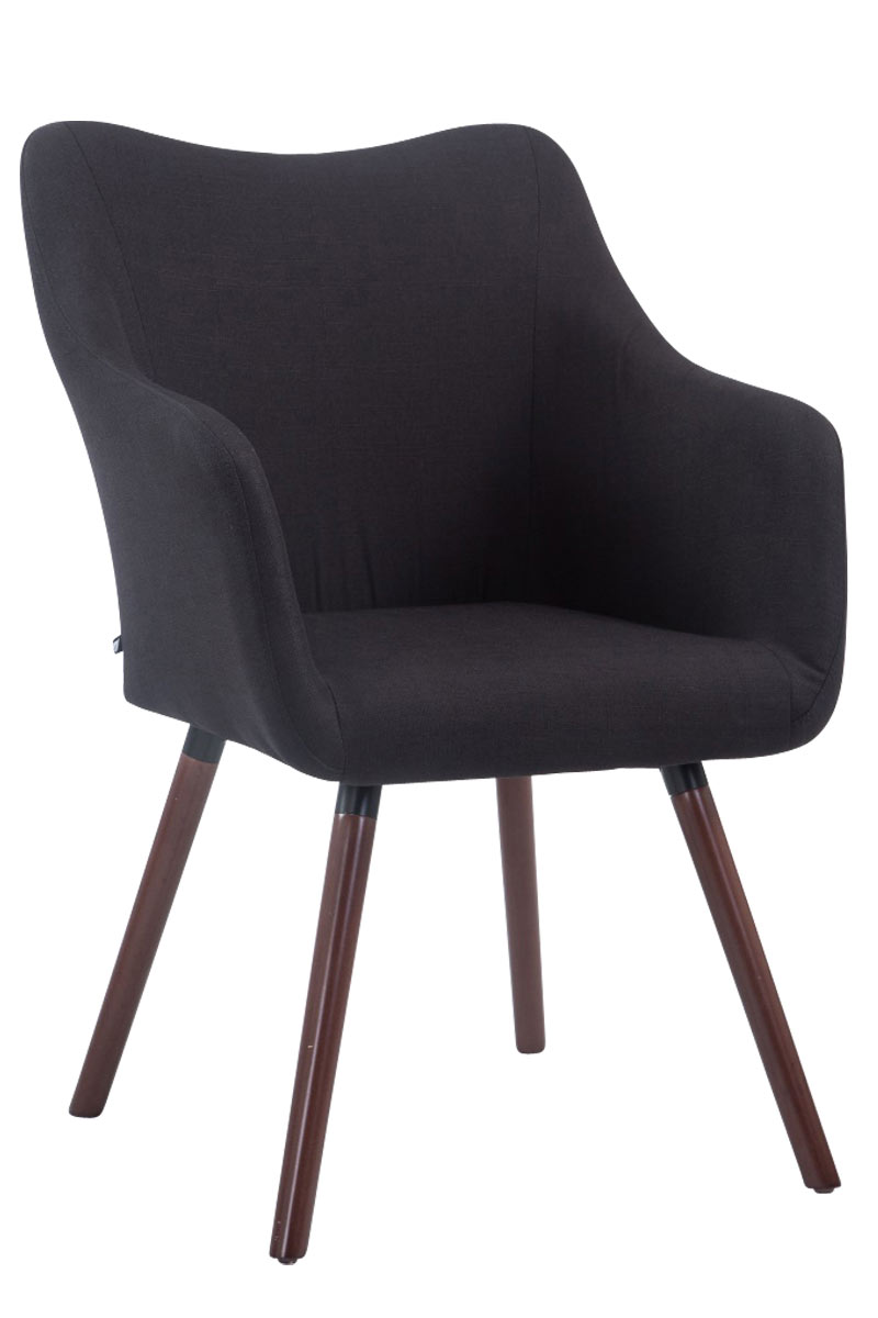 CLP Retrostuhl MCCOY V2 mit hochwertiger Polsterung und Stoffbezug I Esszimmerstuhl mit Armlehne I Polsterstuhl mit Holzgestell - Bild 1