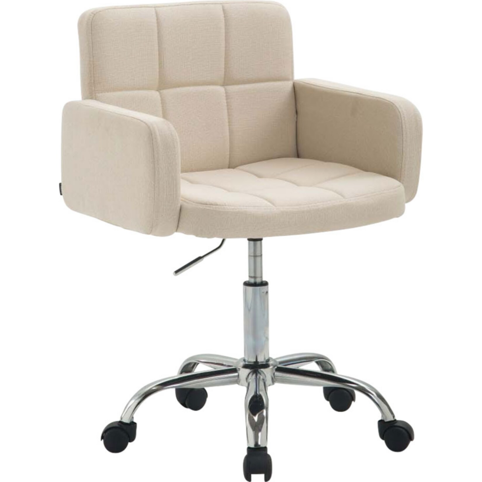 CLP Arbeitshocker Los Angeles Mit Stoffbezug I H&ouml;henverstellbarer Hocker Mit Leichtlaufrollen Aus Kunststoff - Bild 1