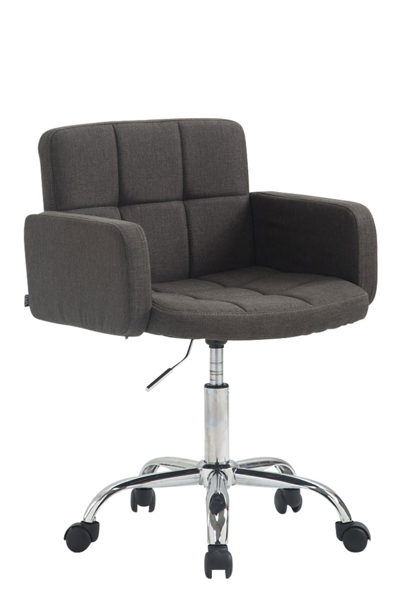 CLP Arbeitshocker Los Angeles Mit Stoffbezug I H&ouml;henverstellbarer Hocker Mit Leichtlaufrollen Aus Kunststoff - Bild 1