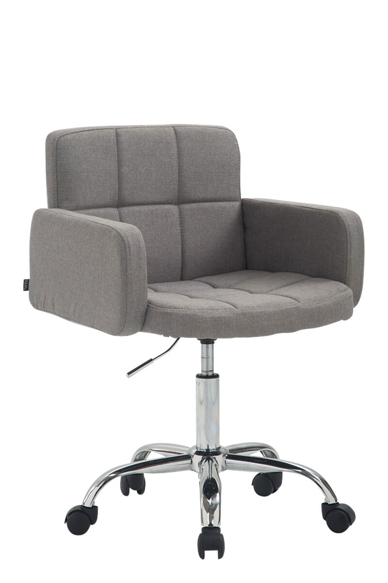 CLP Arbeitshocker Los Angeles Mit Stoffbezug I H&ouml;henverstellbarer Hocker Mit Leichtlaufrollen Aus Kunststoff - Bild 1